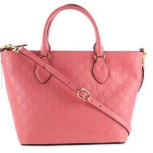 Gucci Guccissima Tote Pink Leather Cross Body Bag | AlmaBagz