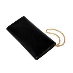 Gucci Horsebit 1955 Black Leather Chain Wristlet 614381 | AlmaBagz