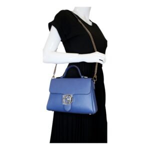 Gucci Interlocking G Caspian Blue Leather Chain Shoulder Bag 510302 | AlmaBagz