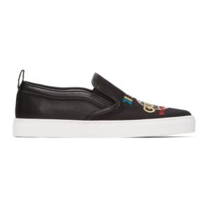 Gucci Dublin Worldwide Slip on Sneakers in Black | AlmaBagz