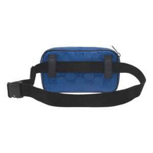 Gucci Off The Grid Blue Nylon Leather Trim Belt Bag | AlmaBagz