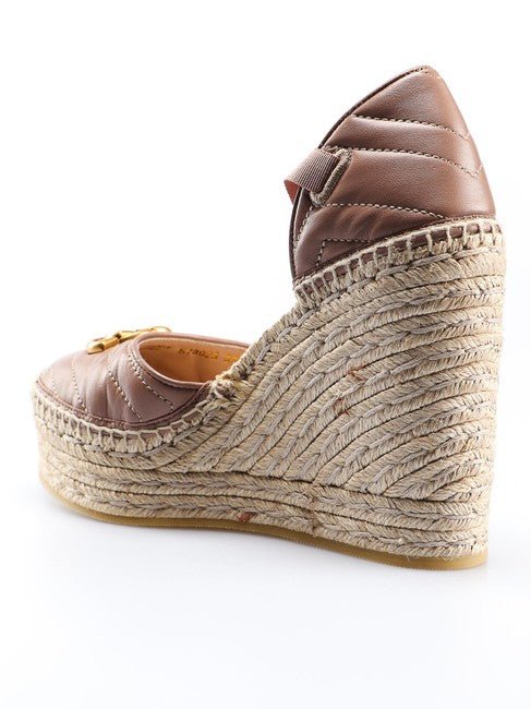 Gucci Ankle Tie Wedge Platform Espadrille Sandals | AlmaBagz - Image 4