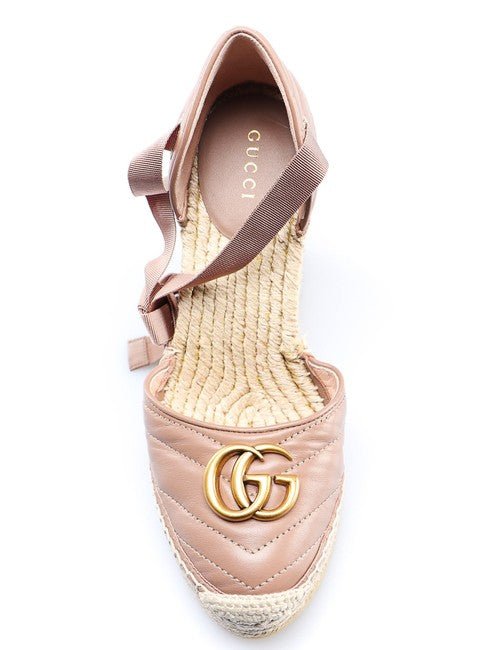 Gucci Ankle Tie Wedge Platform Espadrille Sandals | AlmaBagz - Image 6