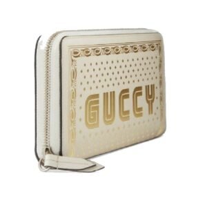 Gucci Sega Guccy Stars White Moon Gold Zipper Leather Wallet 510488 | AlmaBagz