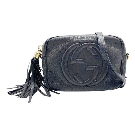 Gucci Soho Disco Tassel Black Leather Cross Body Bag | AlmaBagz