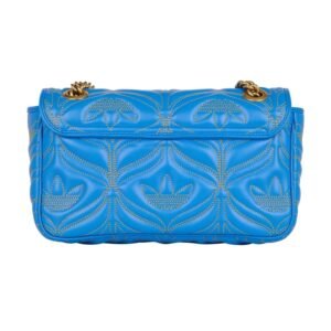 Gucci X Adidas GG Marmont Small Bag in Blue | AlmaBagz