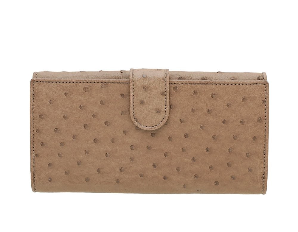 Gucci Brown 1973 Ostrich French Wallet | AlmaBagz