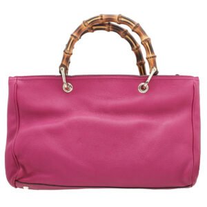 Gucci Fuchsia Bamboo Shopper Tote Bag | AlmaBagz