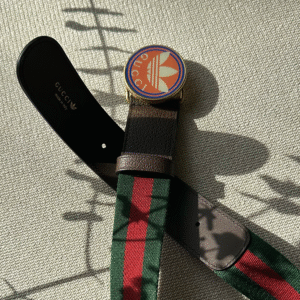 GUCCI x ADIDAS Web Belt Brown | AlmaBagz