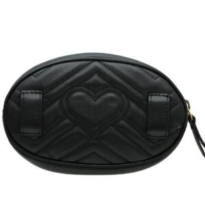 Gucci Black GG Marmont Mini Belt Bag | AlmaBagz