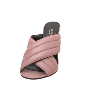 Gucci Dusty Pink Criss Cross Sandals 38 | AlmaBagz