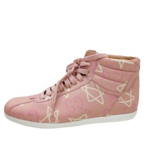 Gucci Pink GG Ghost Graffiti High Top Sneakers 36 | AlmaBagz