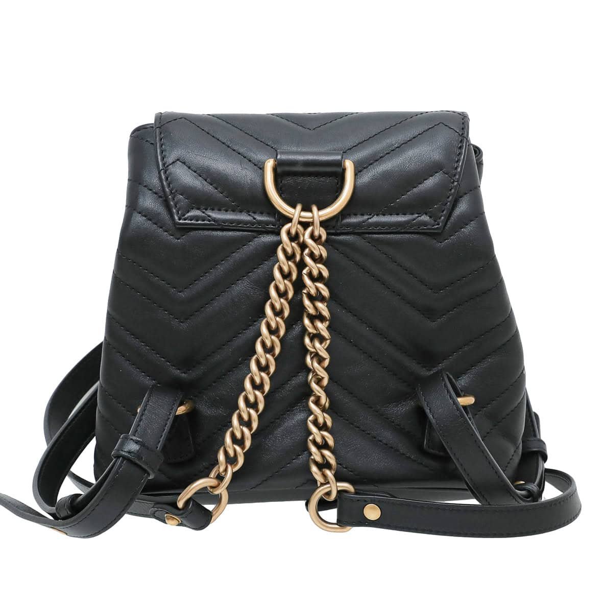 Gucci Black GG Marmont Mini Backpack Bag | AlmaBagz