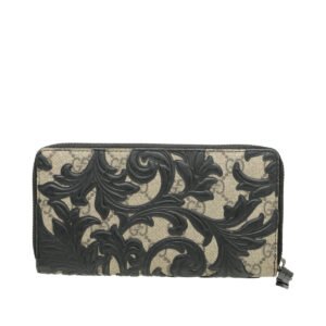 Gucci Bicolor GG Supreme Arabesque Zip Wallet | AlmaBagz