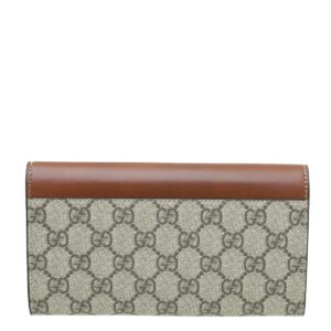 Gucci Brown GG Supreme Continental Wallet | AlmaBagz