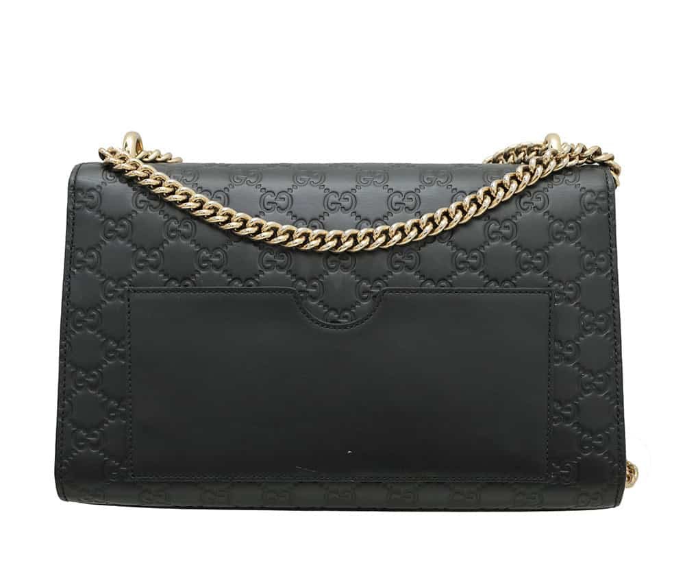 Gucci Black Guccissima Padlock Bag | AlmaBagz