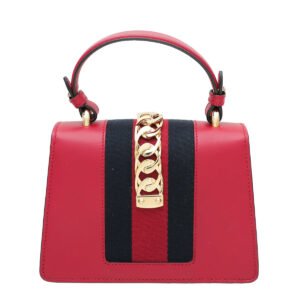 Gucci Red Sylvie Mini Top Handle Bag | AlmaBagz
