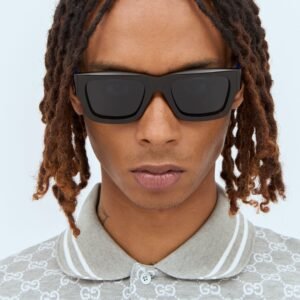 Gucci Men Rectangular Frame Sunglasses | AlmaBagz