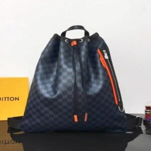 Louis Vuitton Drawstring Backpack Damier Colbat Race | AlmaBagz