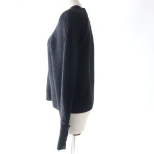 HERMES knit Main: 100% camel black Women 36 Used | AlmaBagz