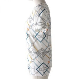 HERMES Cut cotton White x Multicolor 36 | AlmaBagz