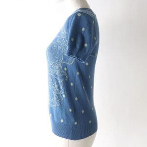 HERMES knit cashmere blue 34 | AlmaBagz