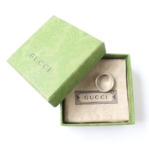 GUCCI Ring 455247-J8400-0701 Main�FAG925 Silver Blind for Love Women 19 Used | AlmaBagz