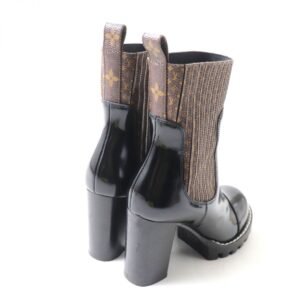 LOUIS VUITTON boots leather Brown black 35 1/2 | AlmaBagz