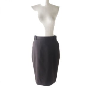 HERMES skirt Outer: 95% wool, Outer: 5% cashmere, Lining: 100% silk Dark brown Women 38 Used | AlmaBagz