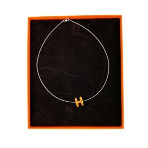 Hermes Orange Lacquer Pop H Pendant | AlmaBagz
