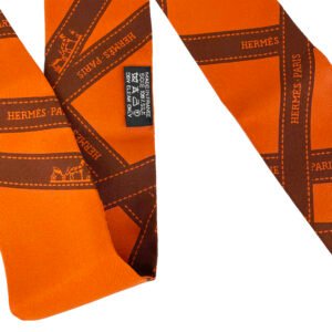 Hermes Orange Twilly | AlmaBagz