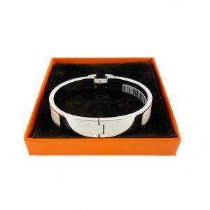 Hermes Narrow Rosey Beige Clic H Bracelet | AlmaBagz