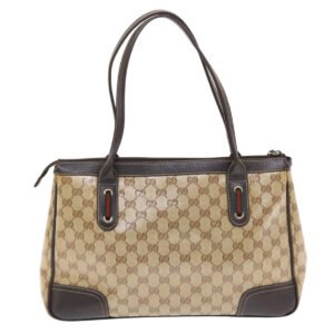 GUCCI GG Crystal Canvas Web Sherry Line Shoulder Bag Beige 293599  hk775 | AlmaBagz