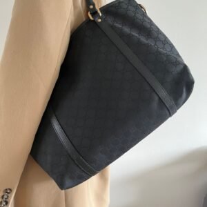 Gucci black GG nylon Jacquard | AlmaBagz