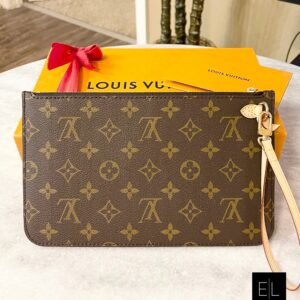 LOUIS VUITTON 2022 Neverfull GM Monogram Wristlet Pouch In Beige | AlmaBagz