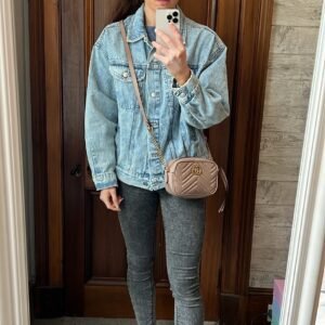 Gucci GG Dusty Pink Marmont Mini Shoulder Bag | AlmaBagz