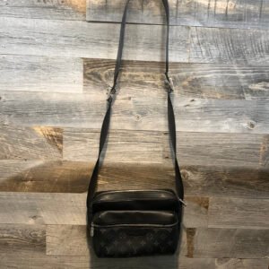Louis Vuitton Monogram Eclipse Taiga Messenger Bag | AlmaBagz