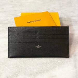 LOUIS VUITTON 2022 Empreinte Leather Credit Card Insert In Black | AlmaBagz