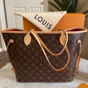 Louis Vuitton 2022 Neverfull MM Monogram Tote Bag in Cherry | AlmaBagz