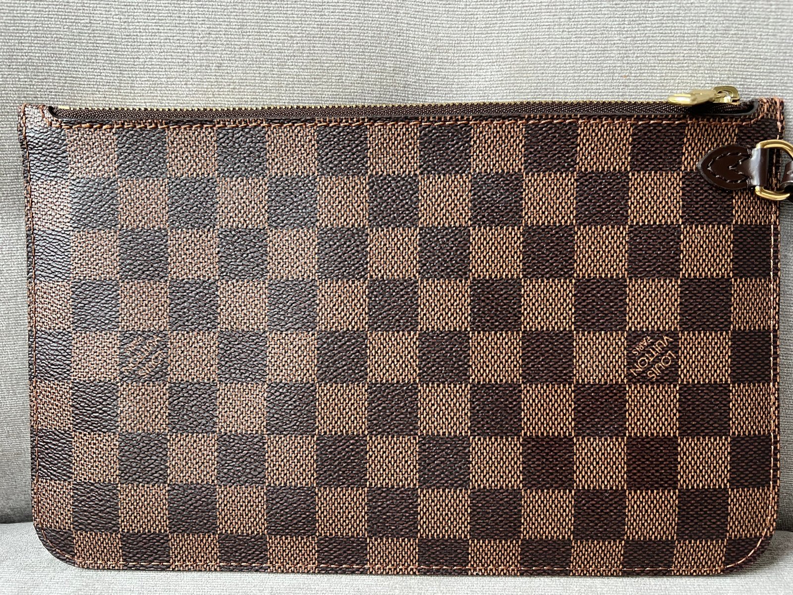 Louis Vuitton Pouch (from Neverfull) in Damier Ebene | AlmaBagz - Image 6