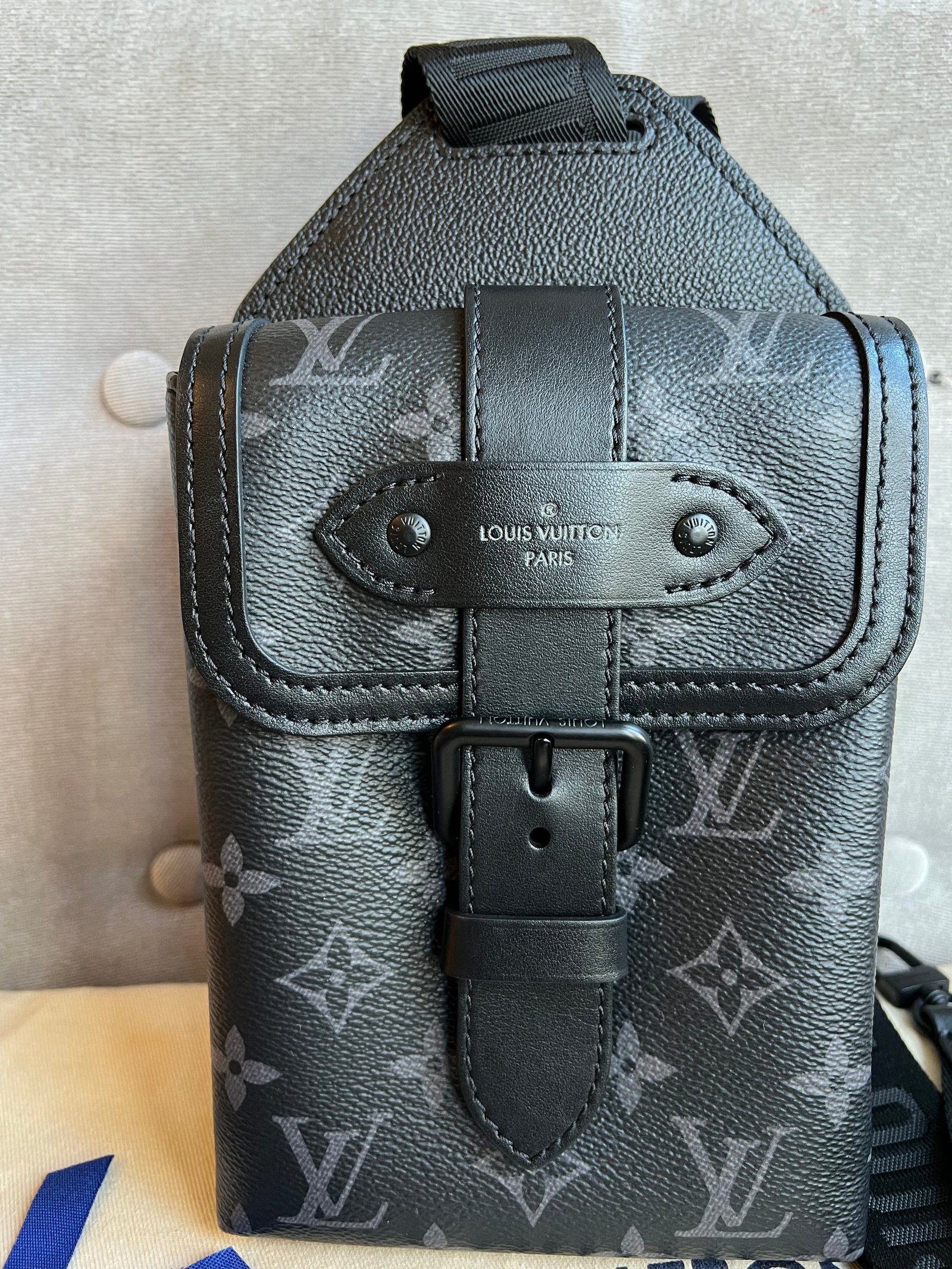 Louis Vuitton Saumur Sling Bag Monogram Eclipse (RRP £1510) | AlmaBagz - Image 6