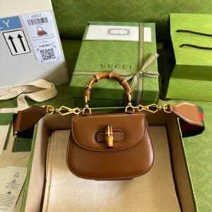 Gucci Small Top Handle Bag With Bamboo | AlmaBagz