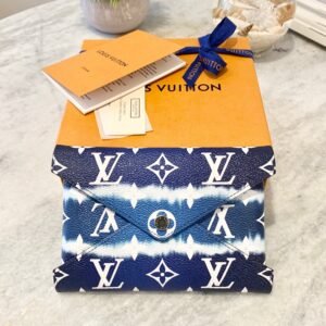 LOUIS VUITTON 2020 Monogram LIMITED EDITION Escale Medium Kirigami Pochette In Blue | AlmaBagz
