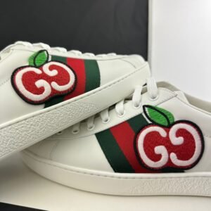 Gucci Ace Sneaker with GG Apple Patch and Signature Web | AlmaBagz
