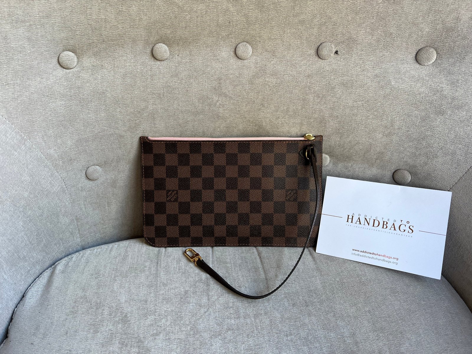 Louis Vuitton Pouch (from Neverfull MM) in Damier Ebene | AlmaBagz - Image 16