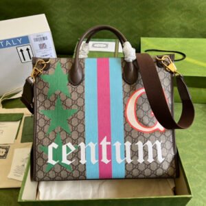 Gucci Medium Tote Bag With Geometric Print | AlmaBagz