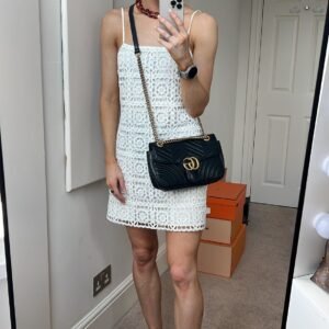 Gucci GG Black Marmont Small Shoulder Bag | AlmaBagz