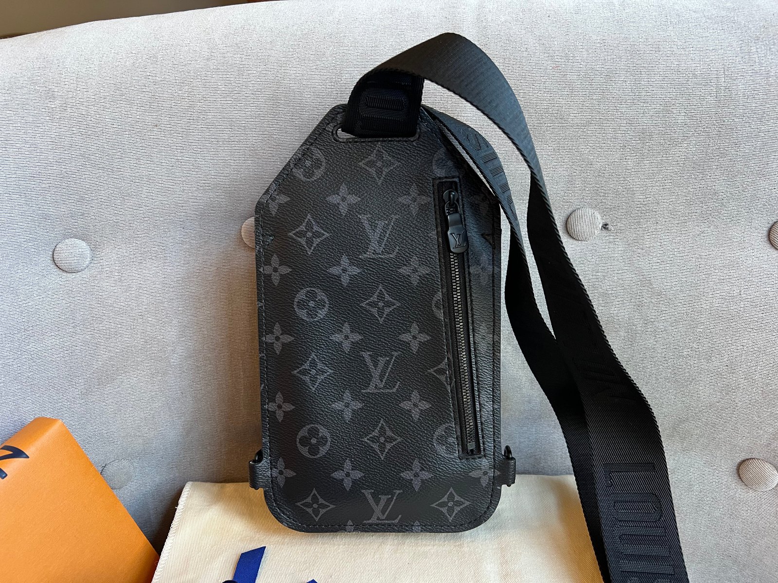 Louis Vuitton Saumur Sling Bag Monogram Eclipse (RRP £1510) | AlmaBagz - Image 11