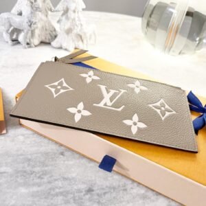 LOUIS VUITTON Empriente Leather Zippy Coin Holder In Dove/Cream | AlmaBagz