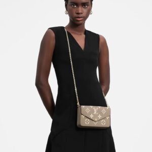 LOUIS VUITTON Felicie Pochette Monogram Empriente Leather Crossbody Bag | AlmaBagz